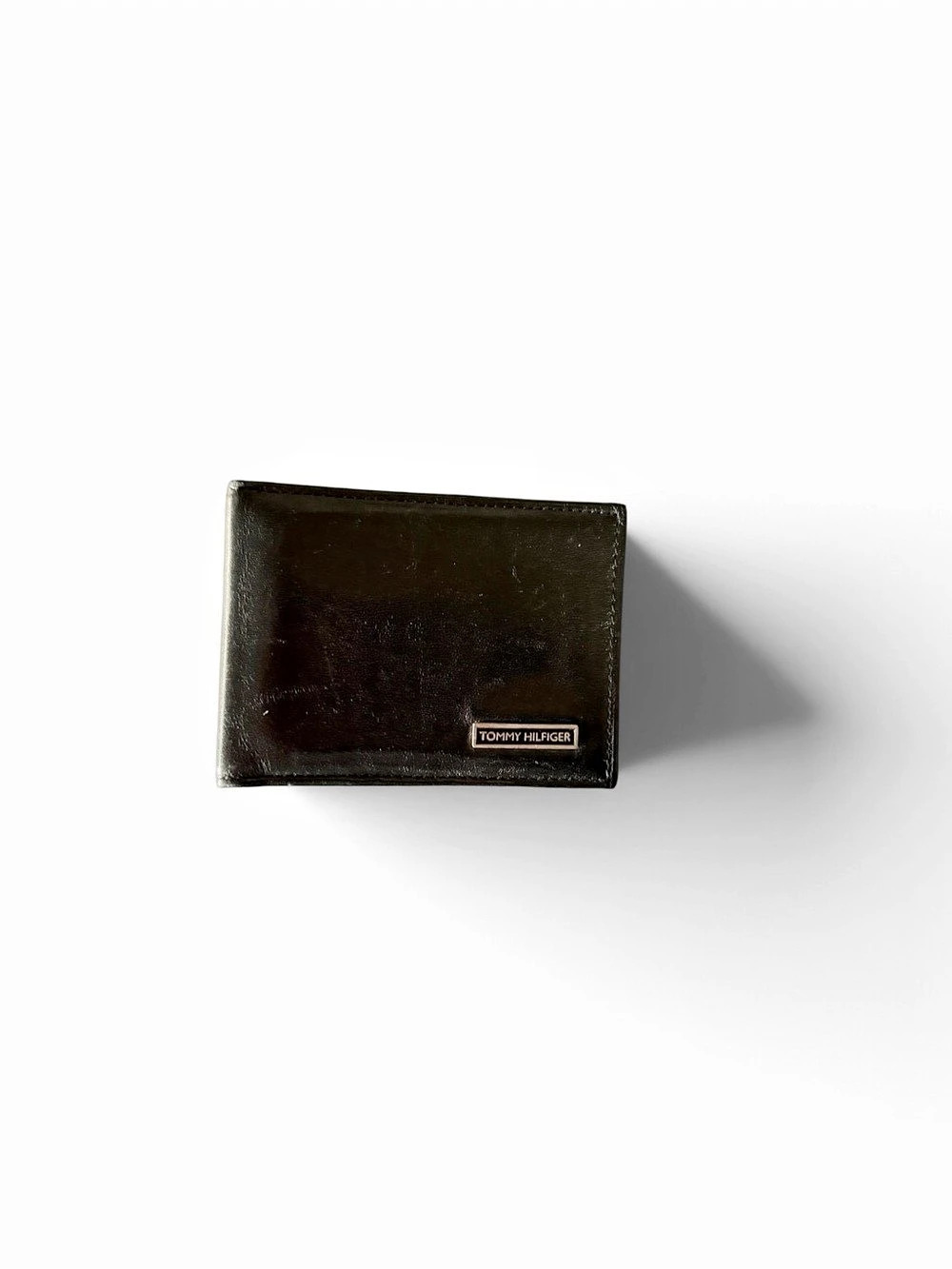Tommy Hilfiger Leather Money Clip Bifold Wallet Black
